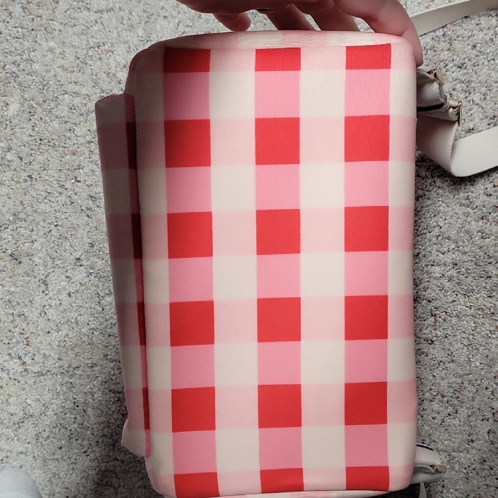 Kate Spade Red and White Checkered Backpack - Picture 5 of 5